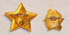 1970y. SOVIET PIONEER RUSSIAN USSR MILITARY BADGE AWARD COMMUNIST GOLD STAR PIN