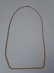 Lot of 2 Chain Gold Tone Vintage Y2K Necklace 18 in Gold Tone Rope Chain 26 in