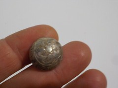 Vintage Earrings MARKED SILVER Screwback Jewelry Etched Dome Button 6 Grams