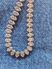 UNMARKED UNTESTED 5mm. MARQUISE 16″ NECKLACE JEWELRY