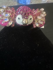 Betsey Johnson Hot Pink Owl Bracelet And Ring Set – Extremely Rare- G1