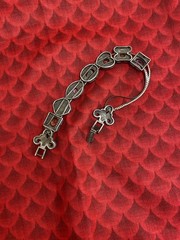VICTORIAN REVIVAL STYLE STERLING SILVER -GEMS – MARCASITE SLIDE BRACELET