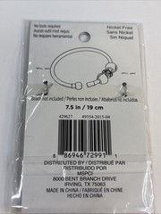 Charm Bead Basic Bracelet 7.5” Silver Tone Nickel Free Bits & Baubles New