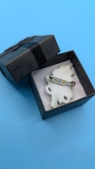 Vintage Pink Rose Pastel Ceramic Bouquet Brooch