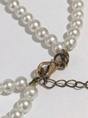 Double Strand White Faux Pearl Necklace. 28 Inches. MCM Style. Classic.