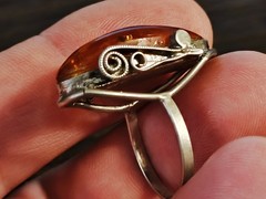 Vintage Soviet women’s ring with a non-precious metal stone women’s jewelry USSR