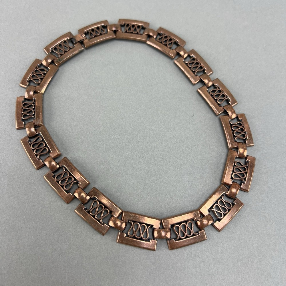 Vintage Renoir Copper Necklace q3z