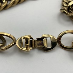 VINTAGE Sperry Chunky GOLD-TONE CURB LINK 15in NECKLACE – HEAVY Statement Runway