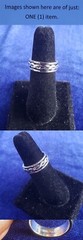 Vintage Sterling Silver Woven Trinity Spinner Size 10 Band Ring 25ri297