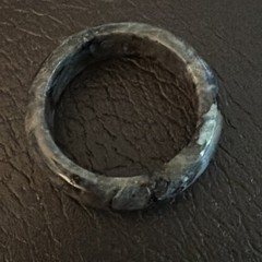 Vintage Green Stone Ring Size 9 Band Estate Jewelry Untested
