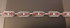 Van Dell sterling silver bracelet with stones ~ RARE