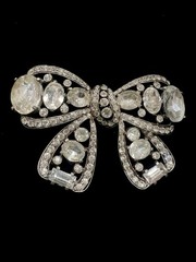 Vintage Eisenberg Original Rhinestone Bow Brooch