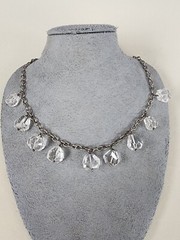 Vtg Crystal Quartz Faceted Briolette 925 Sterling Silver Nickel Free FREE $HIP!!