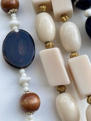 Vintage Lucite Resin & Acrylic Plastic Statement Necklace Lot (3 Pieces)