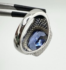 925 Bella Luce Blue And White Cubic Zirconia Sterling Silver Ring Size 5