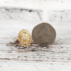 Vintage Mid Century 18K Yellow Gold .40 Ctw Diamond Ring 8 Retro Luxury Pretty