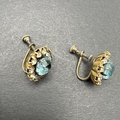 Sterling Signed Screw Back Earrings J16