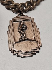 1940s Michigan Football League Championship Sports Charm Bracelet Gold