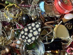 3.5lbs VTG to Now Mix Junk Jewelry Lot Craft Repurpose Broken Some Wearable