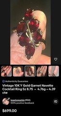 Antique 14k Gold Garnet Coral Onyx Necklace 28″