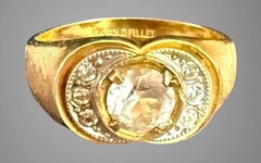 Vintage Uncas Mfg. Co. 1/20 12k GF Sparkling CZ Mens Ring Sz 11 Really Nice!