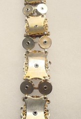 Vintage SELRO SELINI AB Rhinestone Bi Color Pastel Cabochon Bracelet