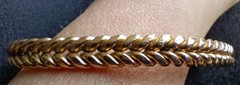 Heavy Vintage Estate 14K Solid Gold Braided Rope Bangle Bracelet 30g