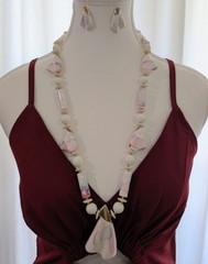 Vintage Pastel Jewelry Set Retro Pink Blue White Gold LT131