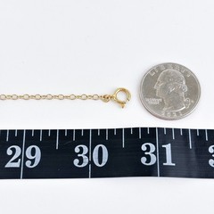 Vintage Gold-Tone Sterling Silver 925 2mm Cable Chain Necklace 30.5”