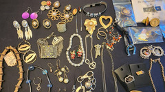 Lot #44 of random estate sale jewelry, Earrings, Necklaces, bracelets, more