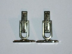Vintage GOLDTONE Engraved WAVE Design CUFFLINK & Tie Clasp/TIE BAR CLIP Set!