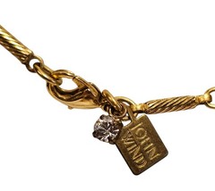 Designer John Wind Maximal Art Hand Door Knocker Geode Gold Tone Necklace