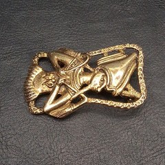 Vintage Egyptian God Pin Brooch Gold Tone. 17.531
