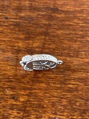 Art Deco Clasp White Gold Diamond Engraved Open Push Box Jewelry Finding