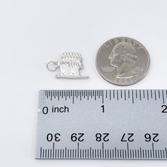 Vintage Jezlaine Sterling Silver 925 American Flag Charm Pendant