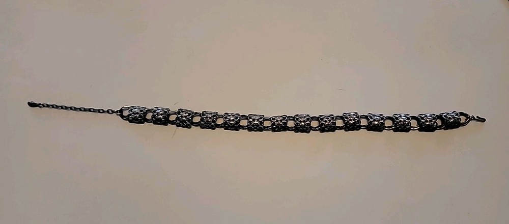 Vintage Tortolani Chunky 17 Inch Necklace 1950’s-1970’s With Patina.
