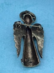 Angel Brooch Lot Jac Win ART AJC JJ Goldtone Silvertone Enamel Rhinestones