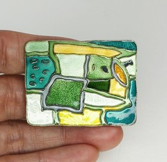 Very RARE Gorgeous Vintage David-Andersen Four Seasons Enamel Brooch “Summer”
