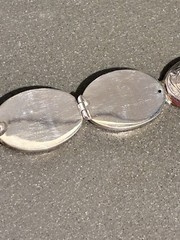 VTG STERLING SILVER 925 4 PHOTO BOOK LOCKET PENDANT MONOGRAM A 18.51g