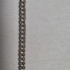 Monet Long Silver-Tone Curb Chain Necklace Textured Rope-Like Appearance