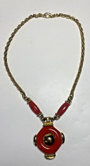 Vintage Signed Christian Dior Heavy Chain Pendant Necklace Germany 1974