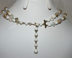 ** Vintage 1950-60’s Pearl Plastic Lucite Glass Bead Necklaces * 13 Pieces **