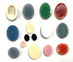 15 Vintage Acrylic Cameos (Hong Kong, Japan, West German) DIY Jewelry Making C81