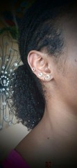 Handmade Brass Cuff Coil Earrings Set Of 3