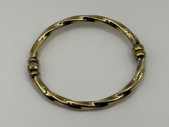 Vtg Vermeil Sterling Silver Twist Bangle Bracelet 6.25”