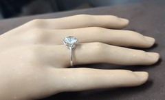 Platinum Vintage Engagement Ring 2.35ct. Lab Grown Round Old Euro Cut Diamond