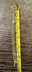 Vintage Double stranded gold tone Bracelet with various Stones 6.5”