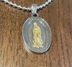 Virgin Mary Necklace Stainless Steel Used Not specified