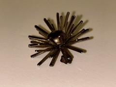 Vintage Mid-Century Atomic Starburst Brooch Pin Costume Jewelry Nice Condition