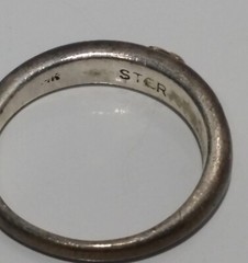 Vintage 14k Gold Heart Sterling Silver Ring 925 Size 6
